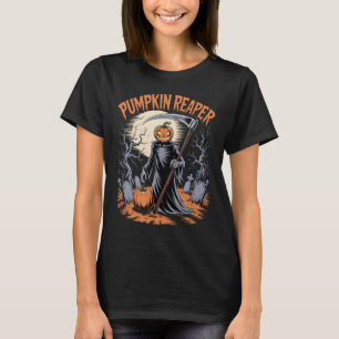 Camiseta Pumpkin Reaper Gothic Halloween Spooky Pumpkin