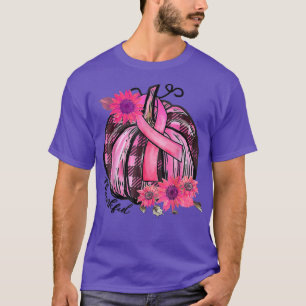 Camiseta Pumpkin rosa agradecido Cancer de mamas de girasso