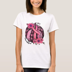 Camiseta Pumpkin rosa Diluição do Cancer de girassol