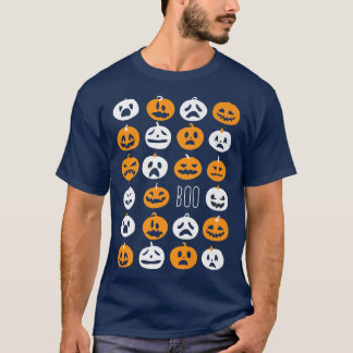 Camiseta Pumpkin Rosto Preguiçoso Halloween Figurume Bonito