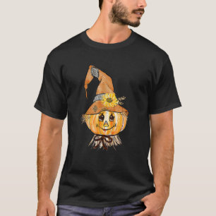 Camiseta Pumpkin Scarecrow outono Queda Dia de Ação de Graç