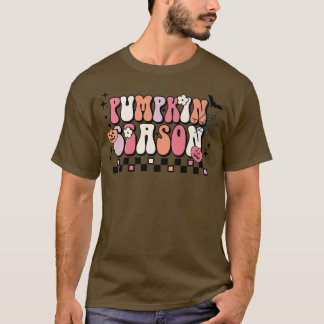 Camiseta Pumpkin Season Halloween Fall Vibes Autumn Thankg