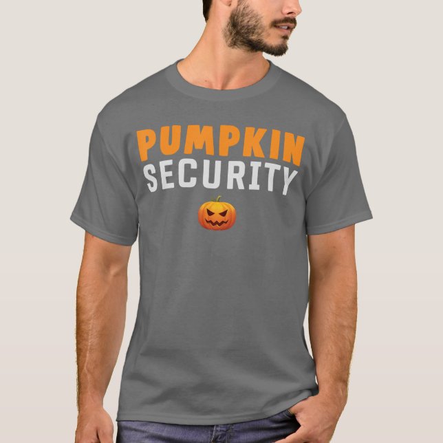 Camiseta Pumpkin Security Kids Halloween Idea For Trick Or  (Frente)