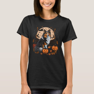 Camiseta Pumpkin Shetland Sheepdog fantasma de Sheltie Hall