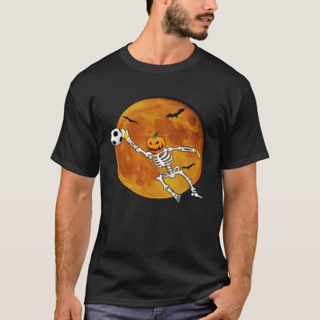 Camiseta Pumpkin Skeletcher Goalkeeper Halloween Goali (Frente)
