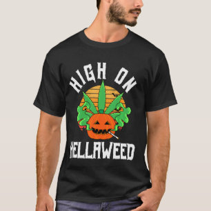 Camiseta Pumpkin Smoking Weume Retro Dia de as Bruxas engra