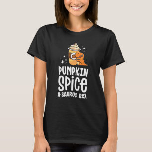 Camiseta Pumpkin Spice A Saurus Rex Queda Café Dinossauro L
