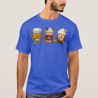 Camiseta Pumpkin Spice Coffee Lateral Cair Sai do Outono