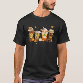 Camiseta Pumpkin Spice Coffee Latte Fall Autumn Season Than