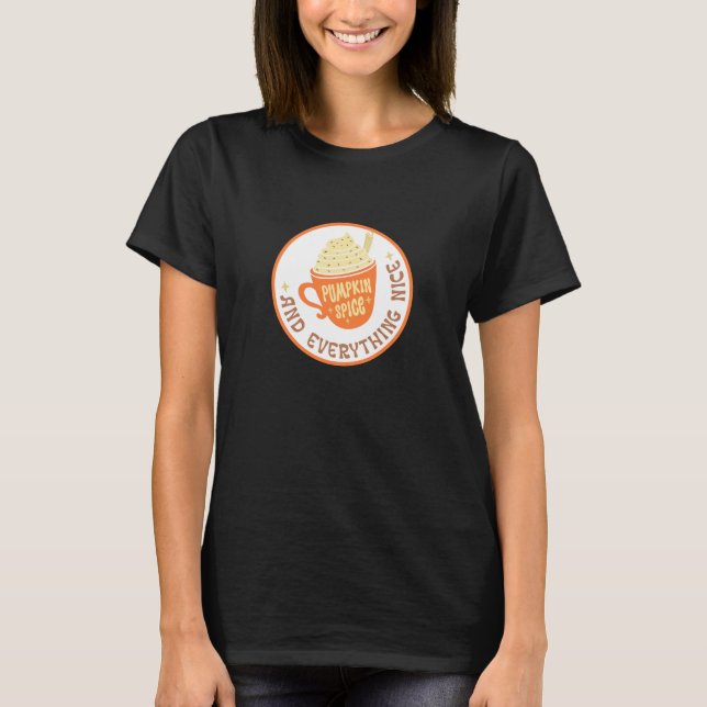 Camiseta Pumpkin Spice Crachá Mulheres (Frente)