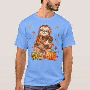 Camiseta Pumpkin Spice Cute Baby Sloth Queda Autumn Thanksg