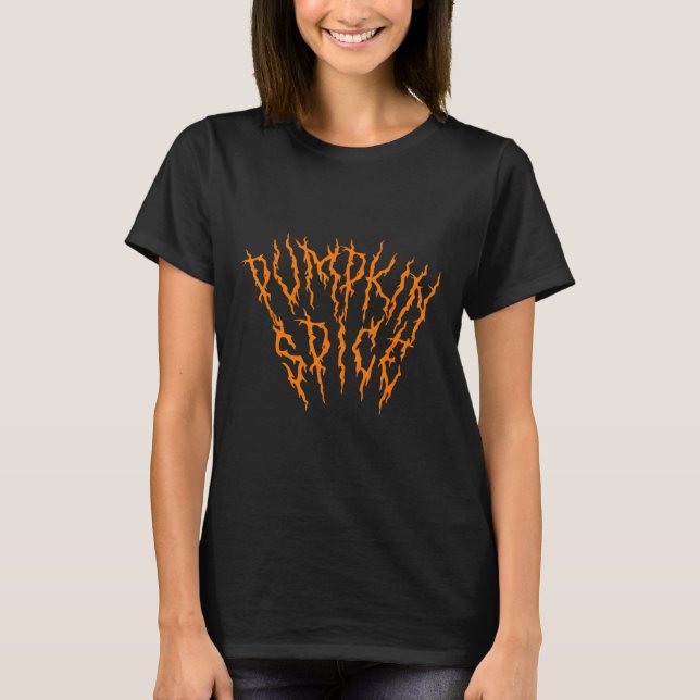 Camiseta Pumpkin Spice Divertido Hallowee de Música de Meta (Frente)