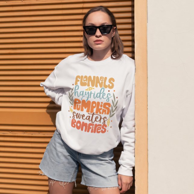 Camiseta Pumpkin Spice e Cozy Fall Vibers Sweater Weather (Criador carregado)