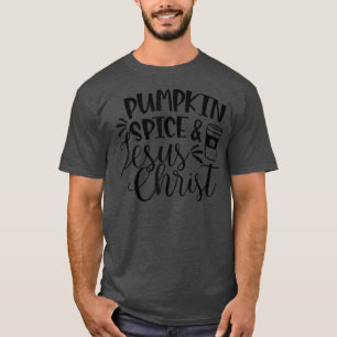 Camiseta Pumpkin Spice e Jesus Cristo Café Ação de Graças