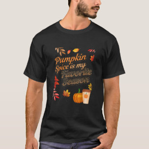 Camiseta Pumpkin Spice é minha estação favorita Folhas de o