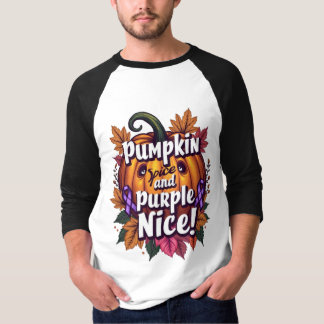 Camiseta Pumpkin Spice e Purple Nice: Engraçadas Queda