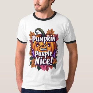 Camiseta Pumpkin Spice e Purple Nice: Engraçadas Queda