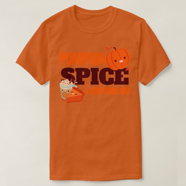 Camiseta Pumpkin Spice e tudo de bom (Frente do Design)