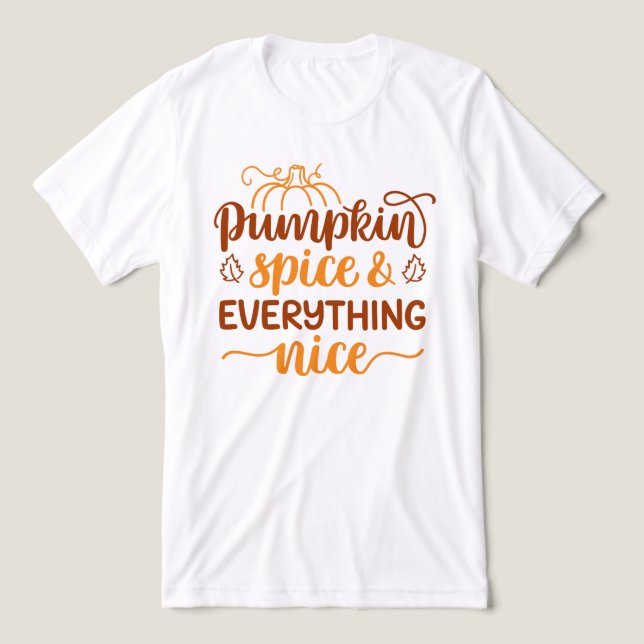 Camiseta Pumpkin Spice e tudo de bom (Design frontal)