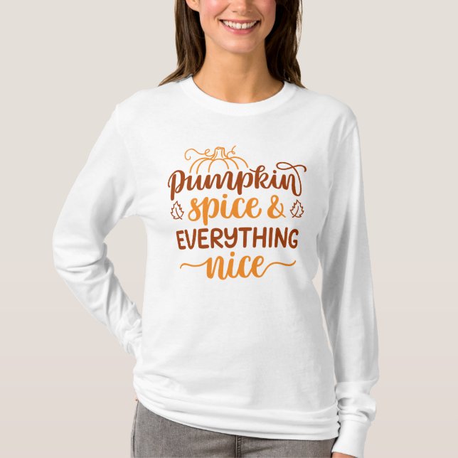 Camiseta Pumpkin Spice e tudo de bom (Frente)