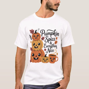 Camiseta Pumpkin Spice e tudo de bom Altura de queda de c