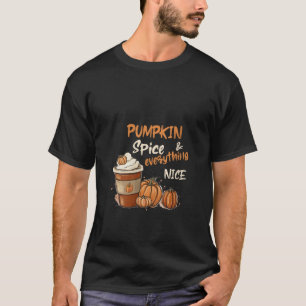 Camiseta Pumpkin Spice E Tudo O Café Bonito Caem Autu