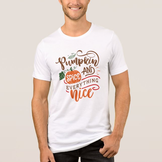 Camiseta Pumpkin Spice e tudo que é bom dia de agradeciment (Frente)