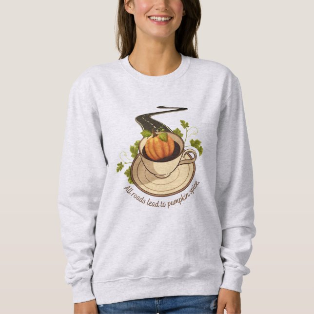 Camiseta Pumpkin Spice Fall Sweshirt (Frente)