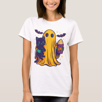 Camiseta Pumpkin Spice Ghost PNG|fall catful|fall cat png|g