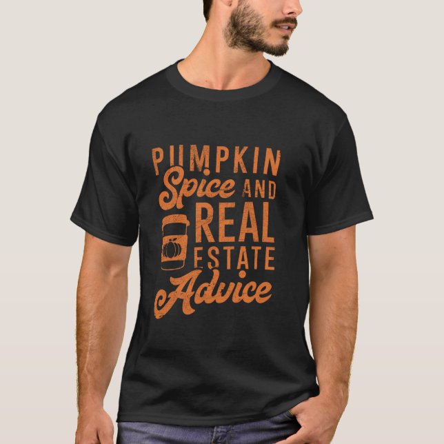 Camiseta Pumpkin Spice Imóveis Advice Funny Realtor Hal (Frente)