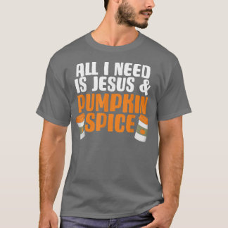 Camiseta Pumpkin Spice Jesus Cai na Estação do outono Relig