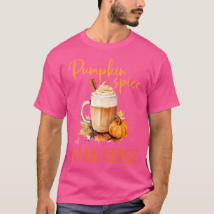 Camiseta Pumpkin Spice Jesus Cristo Bonito Outono Russo Ha