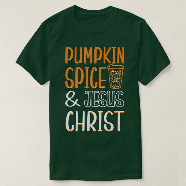 Camiseta Pumpkin Spice Jesus Cristo Christian Autoutono S (Frente do Design)