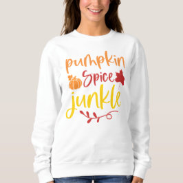 Camiseta Pumpkin Spice Junkie Fall Design com Abóbora