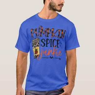 Camiseta Pumpkin Spice Junkie Fall Vibes Western Leopard Fa