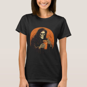 Camiseta Pumpkin Spice Latino Café Autumn Halloween Grim R