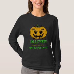 Camiseta Pumpkin Spice Latino Café Mugs Halloween Jack O L