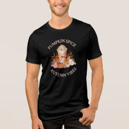 Camiseta Pumpkin Spice Latino Coluna outono Abóbora Seaso
