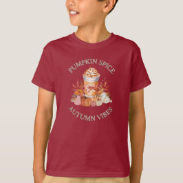 Camiseta Pumpkin Spice Latino Coluna outono Abóbora Seaso