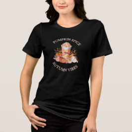Camiseta Pumpkin Spice Latino Coluna outono Abóbora Seaso