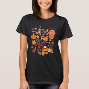 Camiseta Pumpkin Spice Latte Crunchy Deixa De Ação De Graça