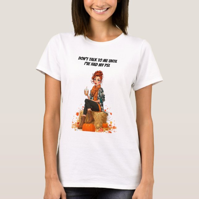Camiseta Pumpkin Spice Latte - Sra. Sass (Frente)
