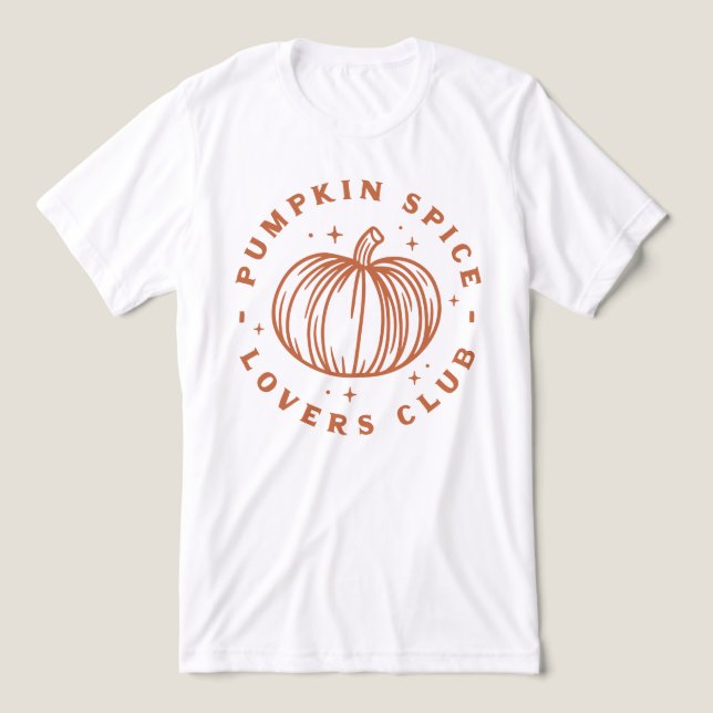 Camiseta Pumpkin Spice Lovers Club (Design frontal)