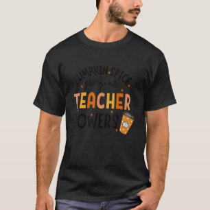 Camiseta Pumpkin Spice me dá poder de professor ação de gra