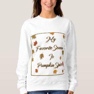 Camiseta Pumpkin Spice, Queda, Branco, Capa Longa, Camisa-T