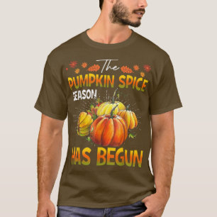 Camiseta Pumpkin Spice Season Começou - Queda de outono