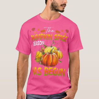 Camiseta Pumpkin Spice Season Começou - Queda de outono