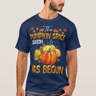 Camiseta Pumpkin Spice Season Começou - Queda de outono
