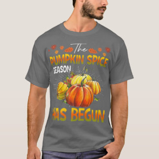 Camiseta Pumpkin Spice Season Has Begun - Cute Fall Autumn