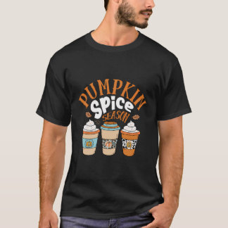 Camiseta Pumpkin Spice Season Queda Autumn Café Latino Funn